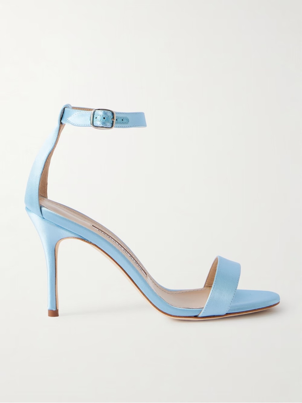 Manolo Blahnik Sky Blue Ankle-Strap Stiletto Sandal